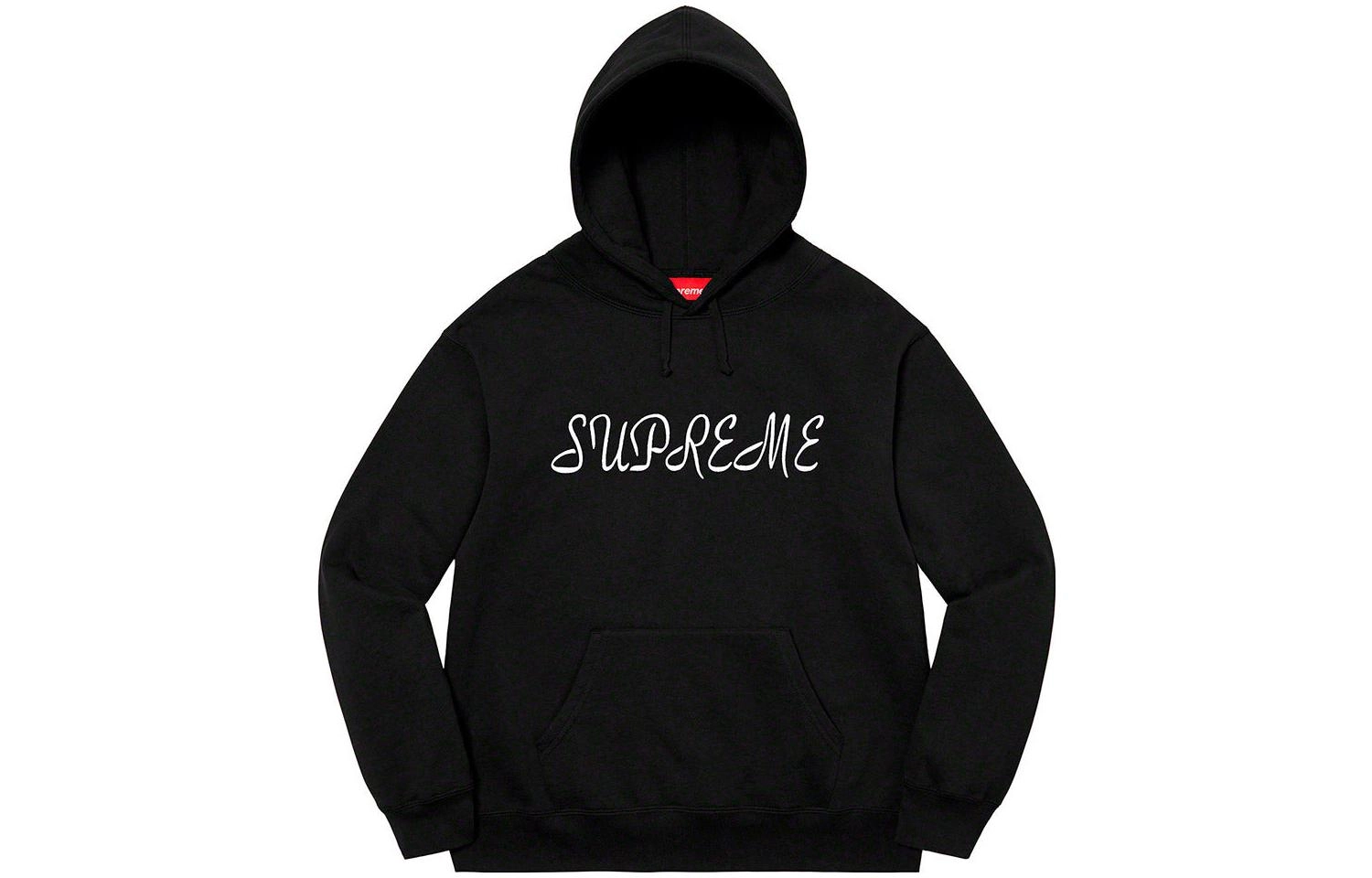 Supreme SS23 SS23 Week 1 SCRIPT HOODED SWEATSHIRT Logo
