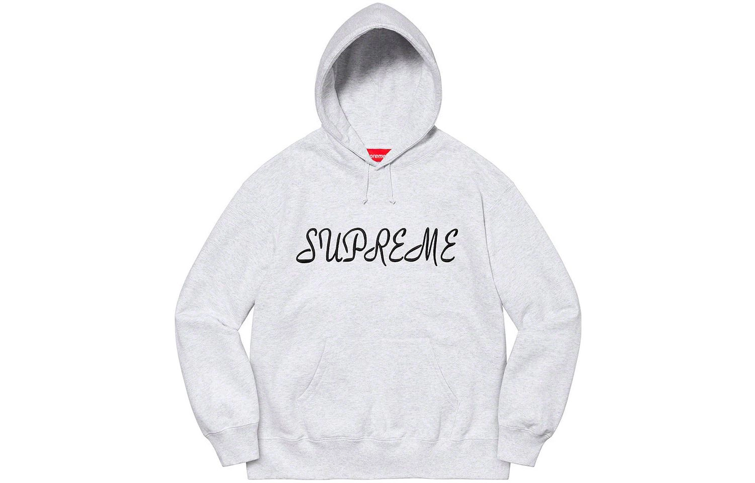 Supreme SS23 SS23 Week 1 SCRIPT HOODED SWEATSHIRT Logo