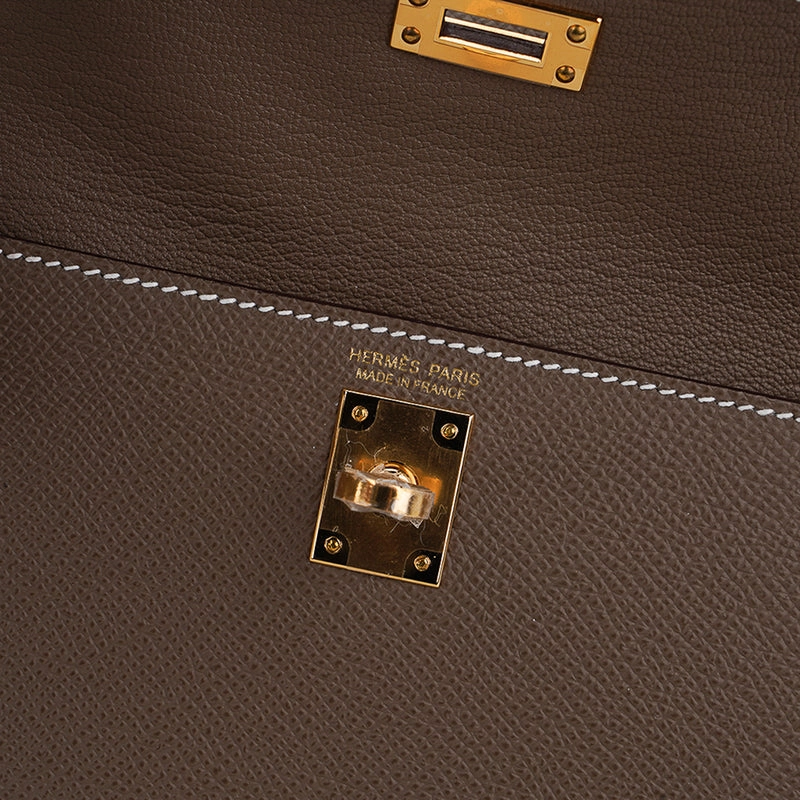 HERMES Kelly 20 disorder Epsom 18 Etoupe
