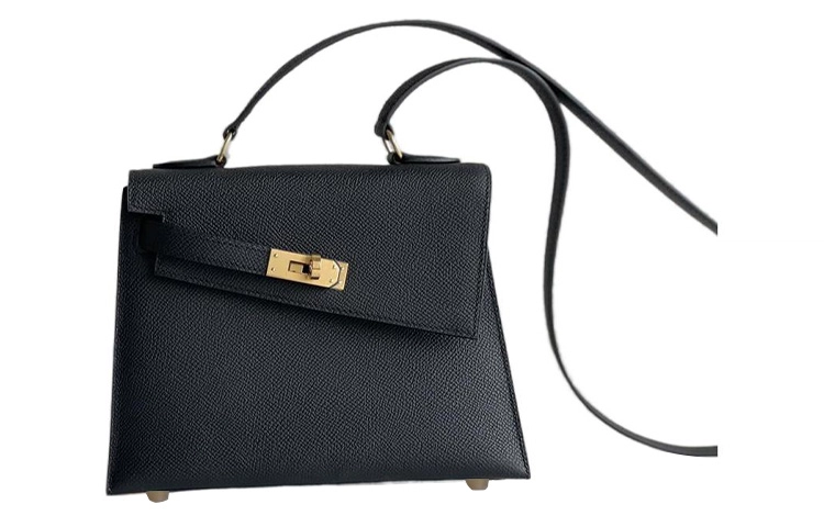 HERMES Kelly 20 disorder Epsom Noir