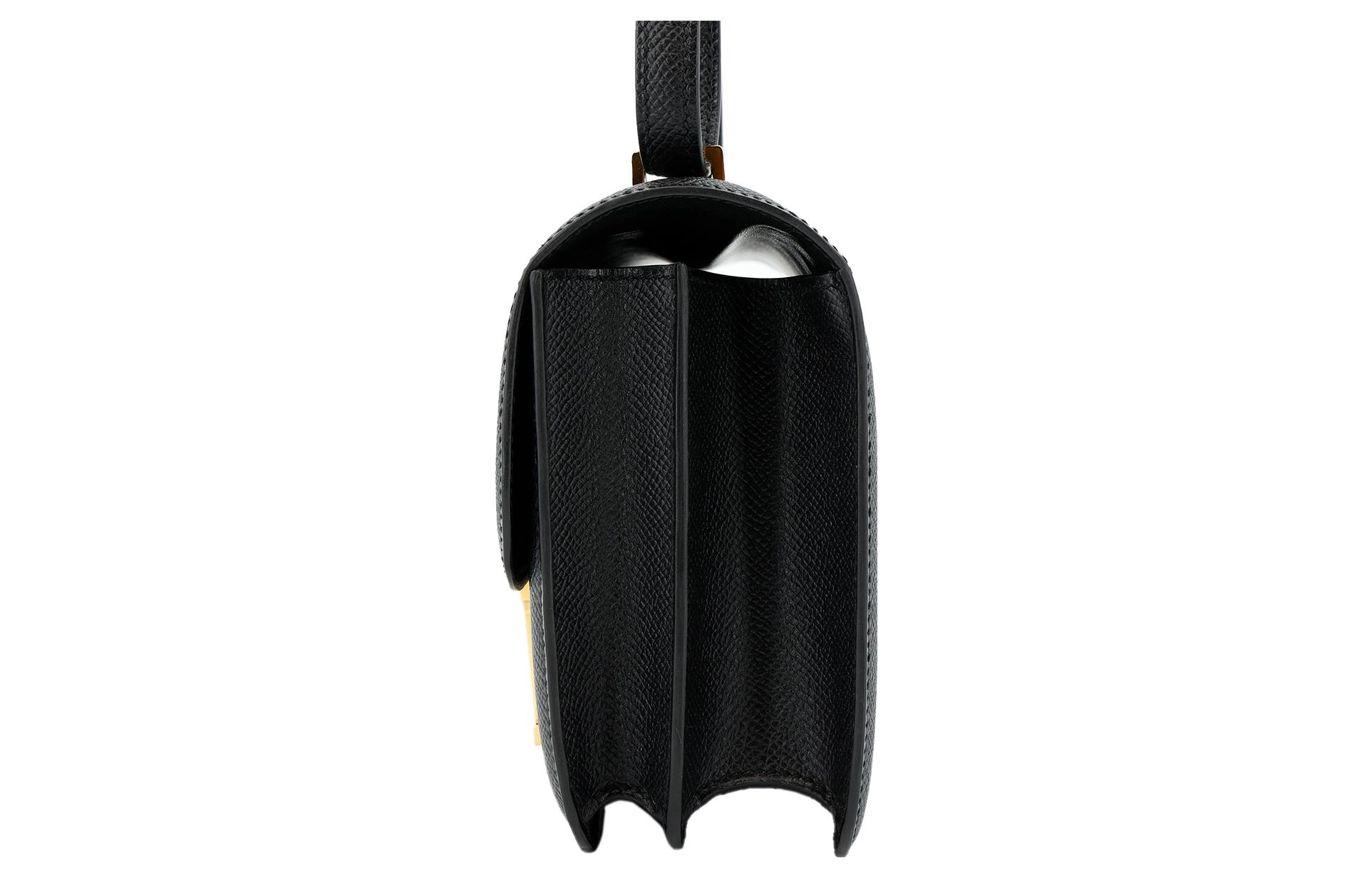 HERMES Constance Mini 19 Epsom Noir