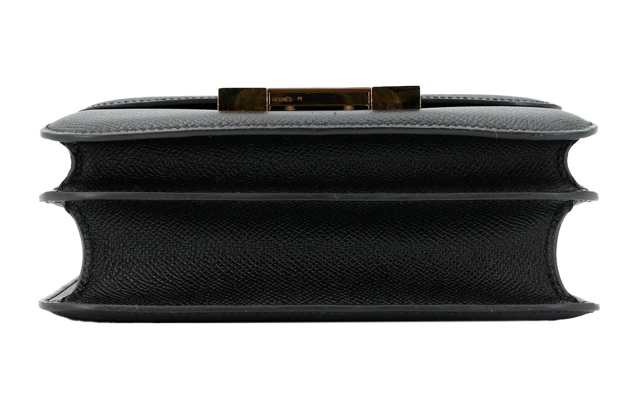 HERMES Constance Mini 19 Epsom Noir