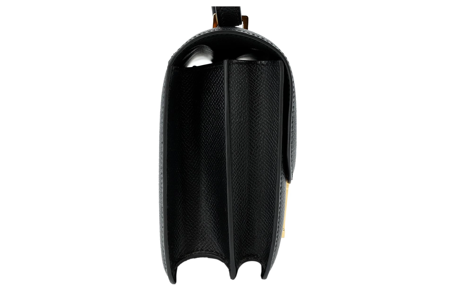 HERMES Constance Mini 19 Epsom Noir