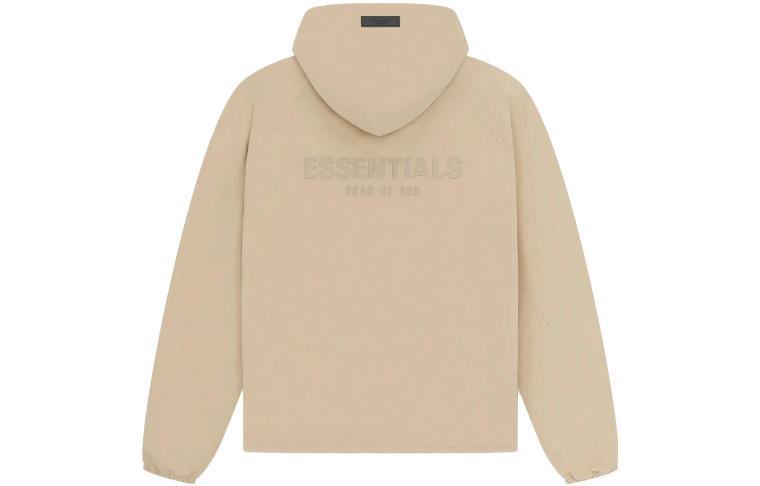 Fear of God Essentials SS23 Drop2 Essentials Fullzip Jacket Sand Logo