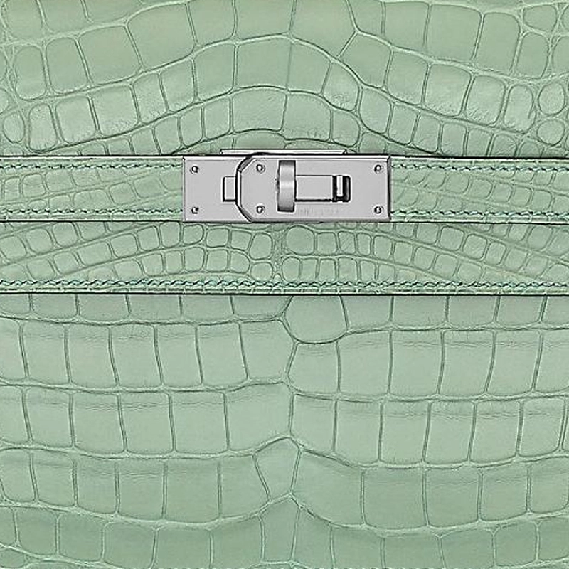 HERMES Kelly Wallet 6U VertD'Eau