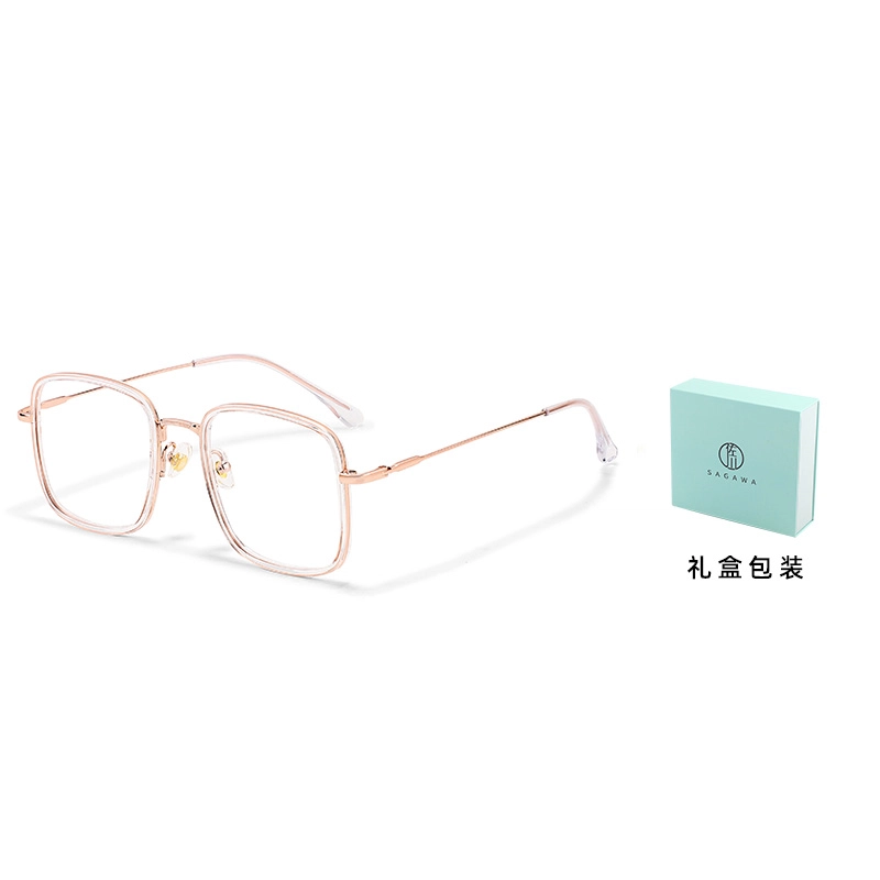 【联系客服可配度数】 佐川 一镜多用随心换磁吸防蓝光眼镜 时尚方框眼镜 平光可配近视度数 钛合金 方形 光学镜架 男女同款情侣款