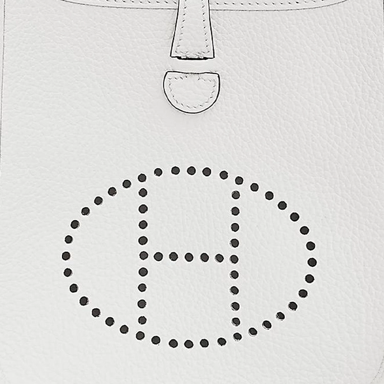 HERMES Evelyne 16 Clemence NEW WHITE