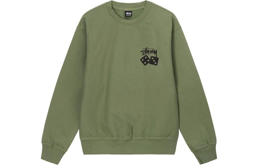 Stussy Dice Pigment Dyed Crew Logo