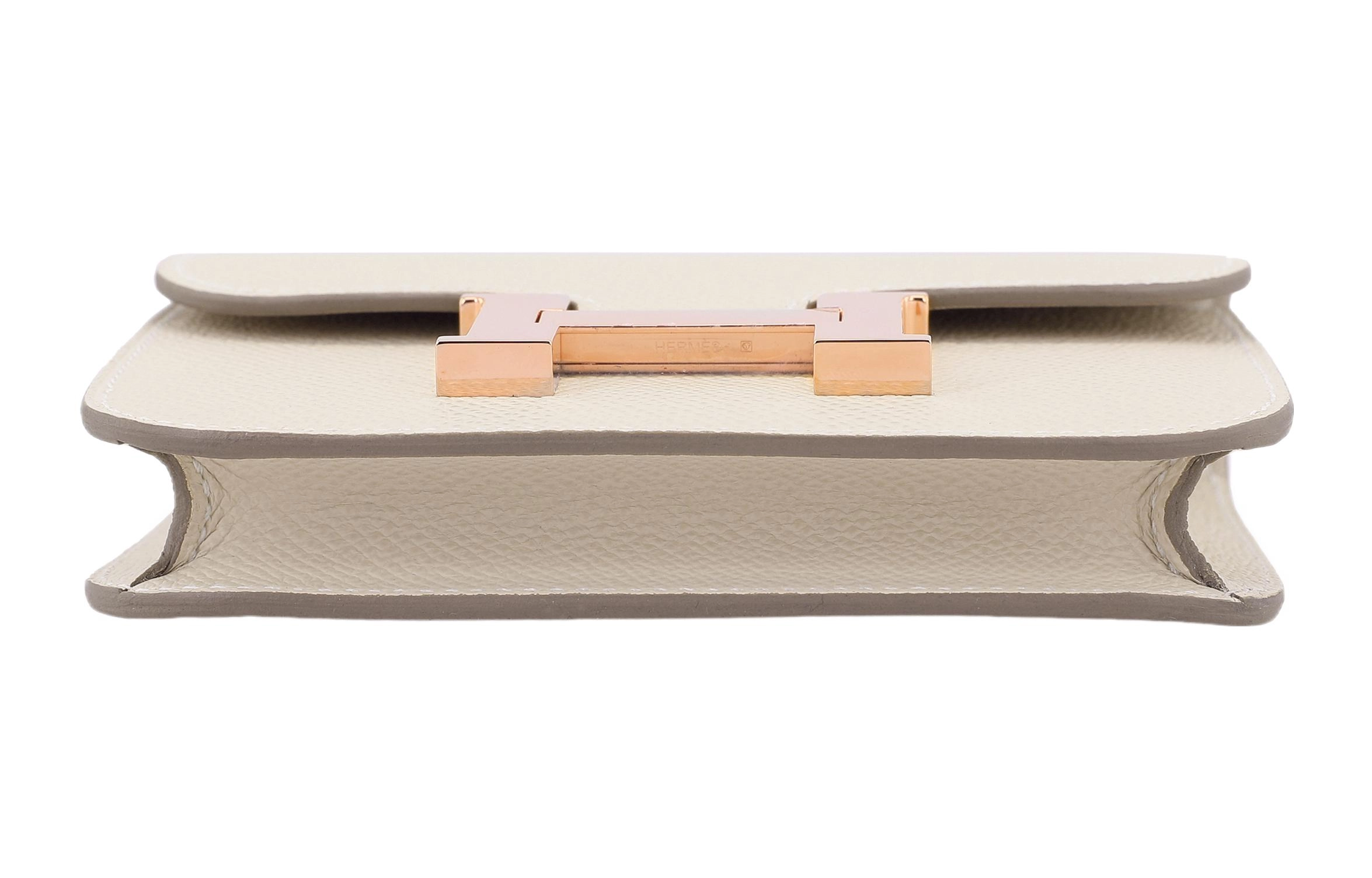 HERMES Constance Slim Epsom 10 Craie