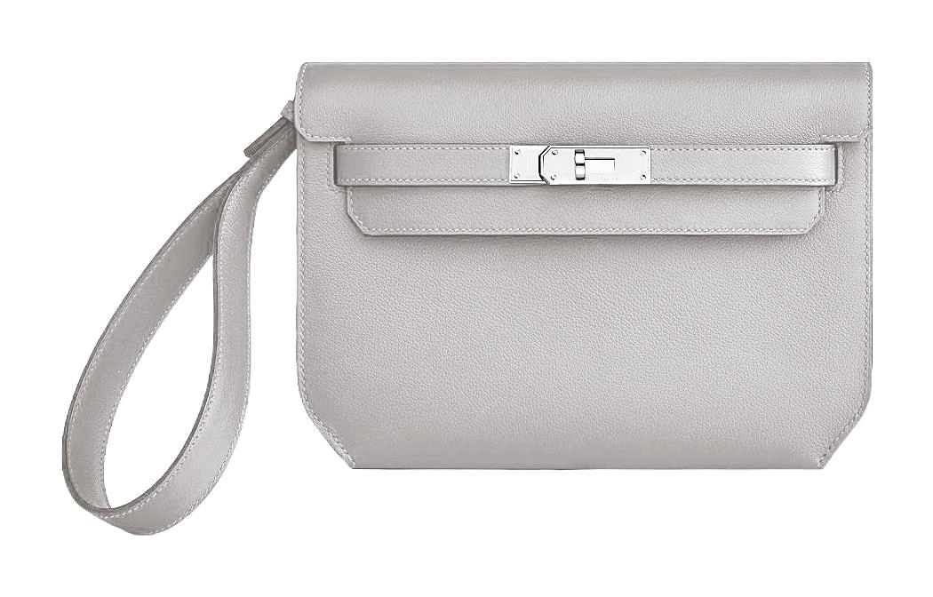 HERMES Kelly Depeches 25 Evercolor 80 Gris Perle