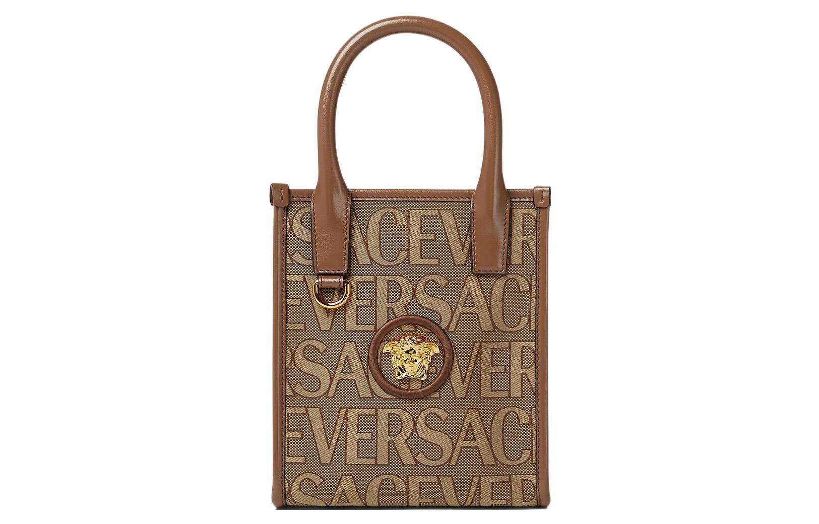 VERSACE Allover Logo Tote