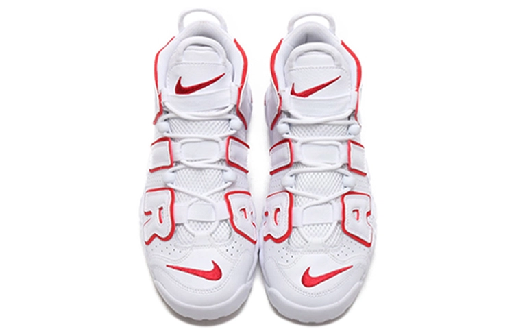 Nike Air More Uptempo White Varsity Red Outline"