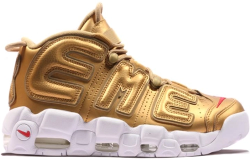 Supreme x Nike Air More Uptempo Metallic Gold