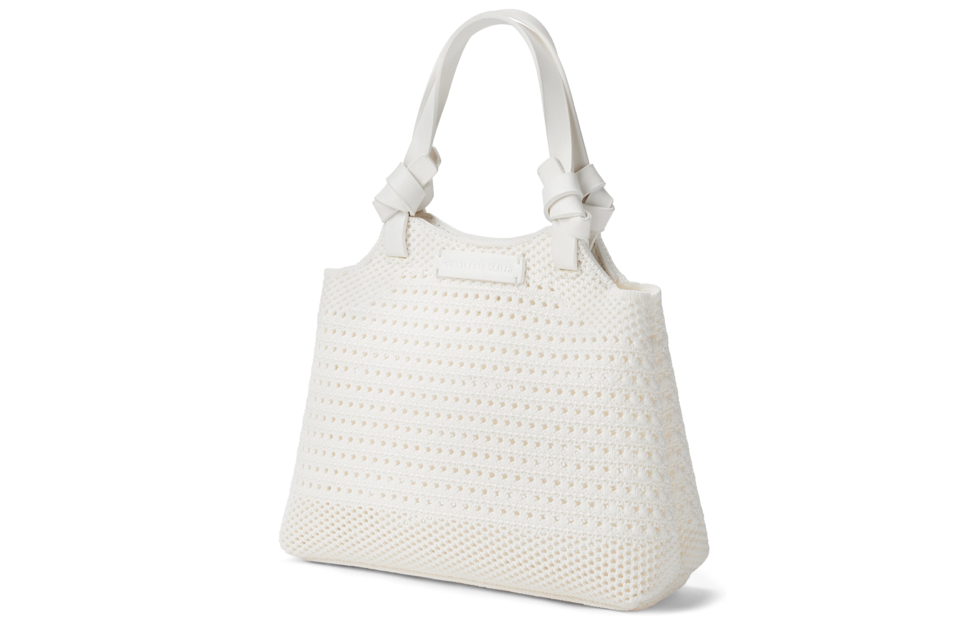 CHARLESKEITH PU ckTote WhiteMultiSand