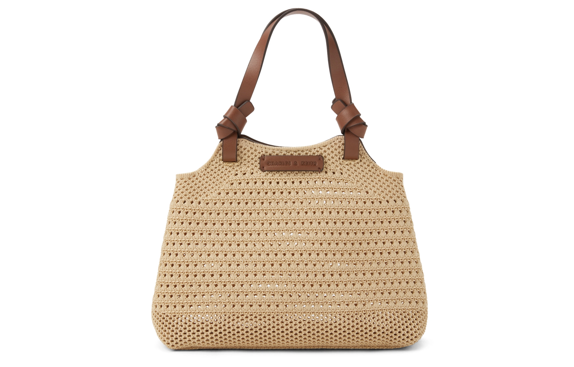 CHARLESKEITH PU ckTote WhiteMultiSand
