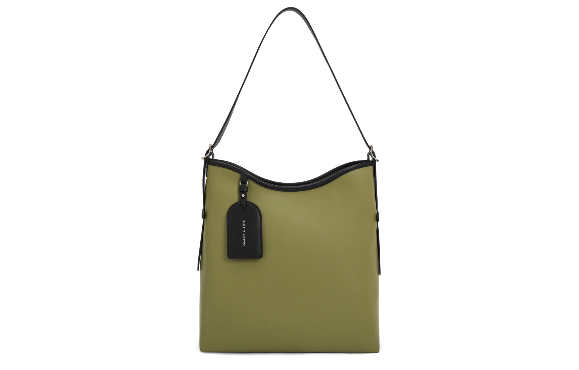 CHARLESKEITH PU Tote BlackGreyOlive
