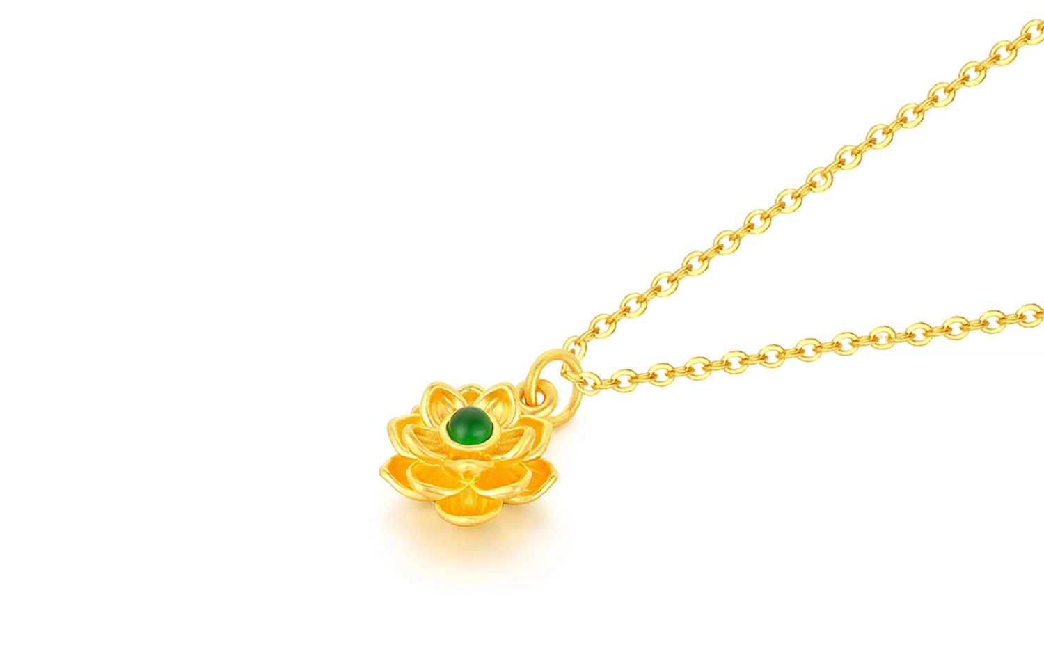 珍·如金 轻奢简约花开富贵 足金 黄金项链 女款