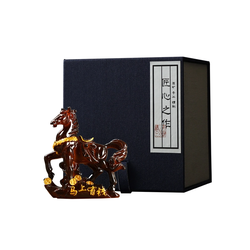 康乐品 马上有钱变色茶宠摆件 可养精品生肖招财马茶玩茶桌茶台茶具配件