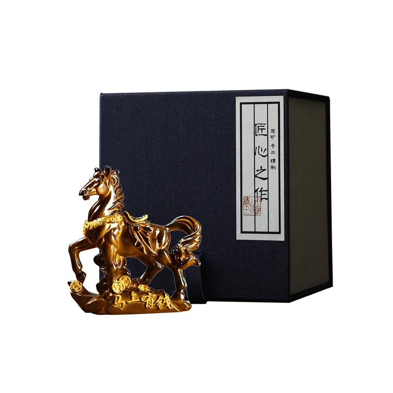 康乐品 马上有钱变色茶宠摆件 可养精品生肖招财马茶玩茶桌茶台茶具配件