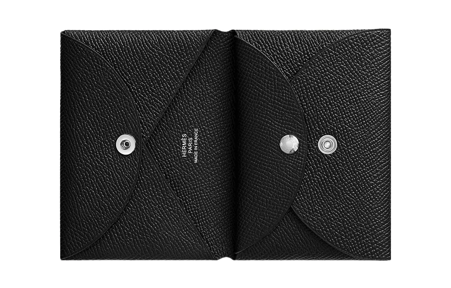 HERMES Calvi Epsom Noir