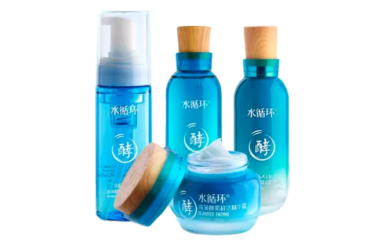 水循环 护肤套装 海藻酵素水润鲜活四件套 补水保湿