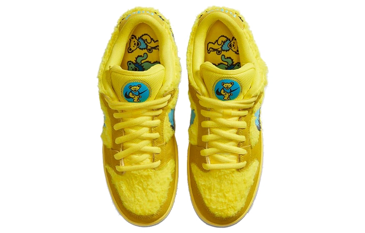 Grateful Dead x gold nike Dunk SB Pro opti yellow