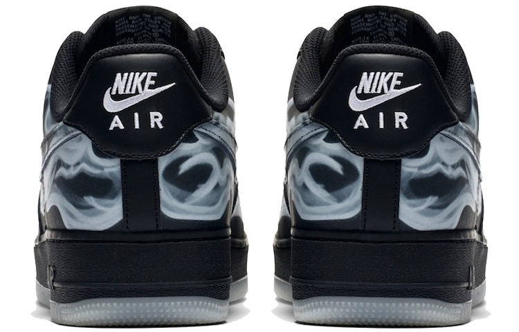 Nike Air Force 1 Skeleton 'Black on Black'