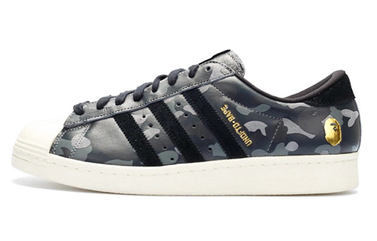 UNDEFEATED x A BATHING APE x adidas originals Superstar 80s Black Camo