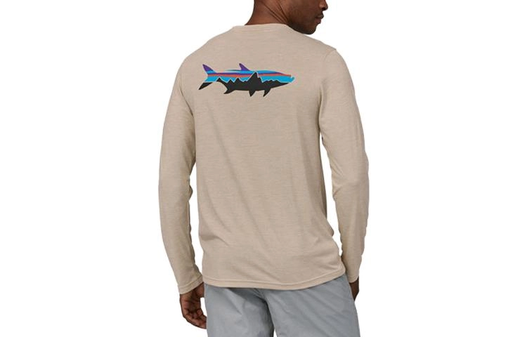 patagonia Men's Long-Sleeved Capilene Cool Daily Fish Graphic Shirt C1T