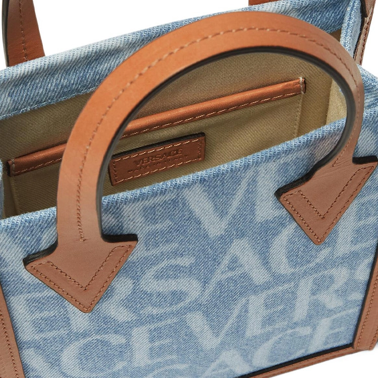 VERSACE Allover Logo Tote