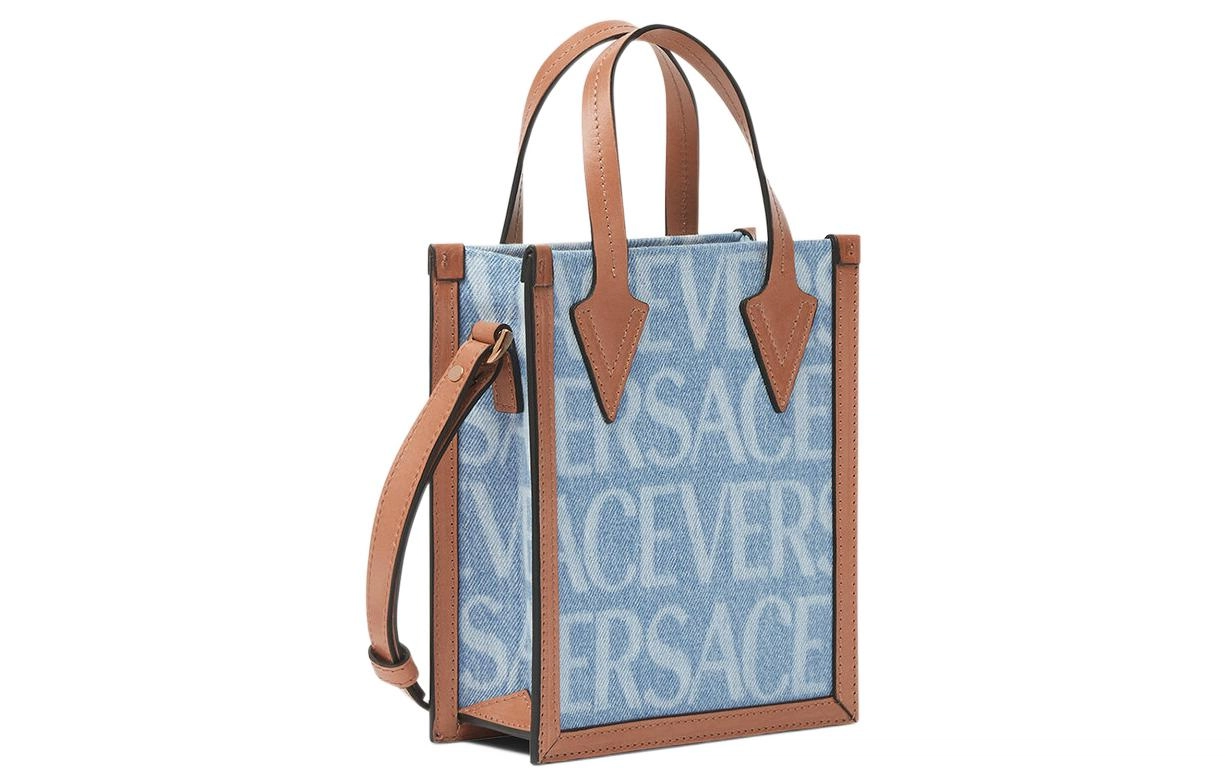 VERSACE Allover Logo Tote