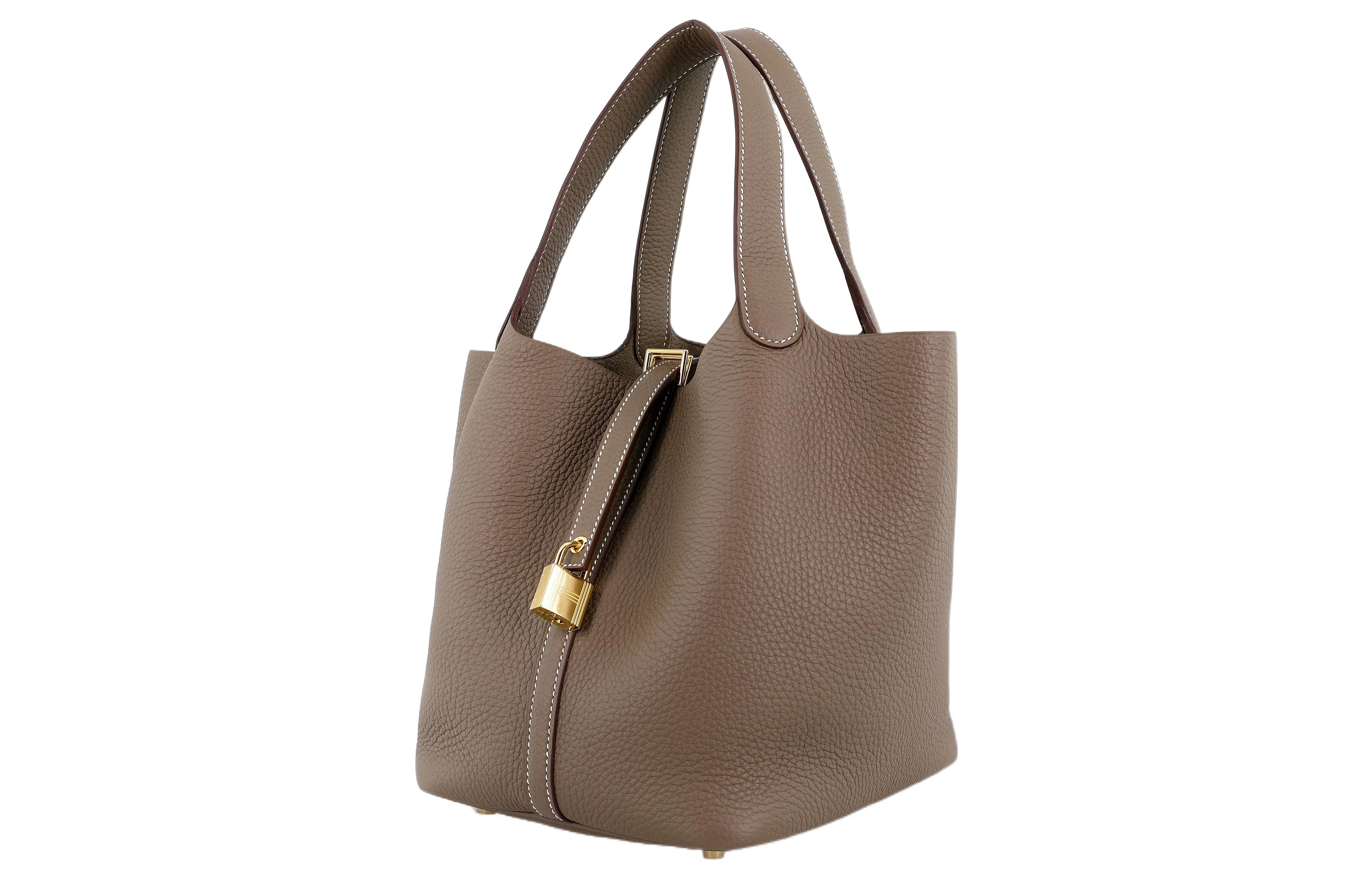 HERMES Picotin Lock 22 Clemence 18 Etoupe