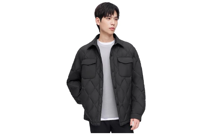 波司登 纯色翻领短款轻薄羽绒服 男款