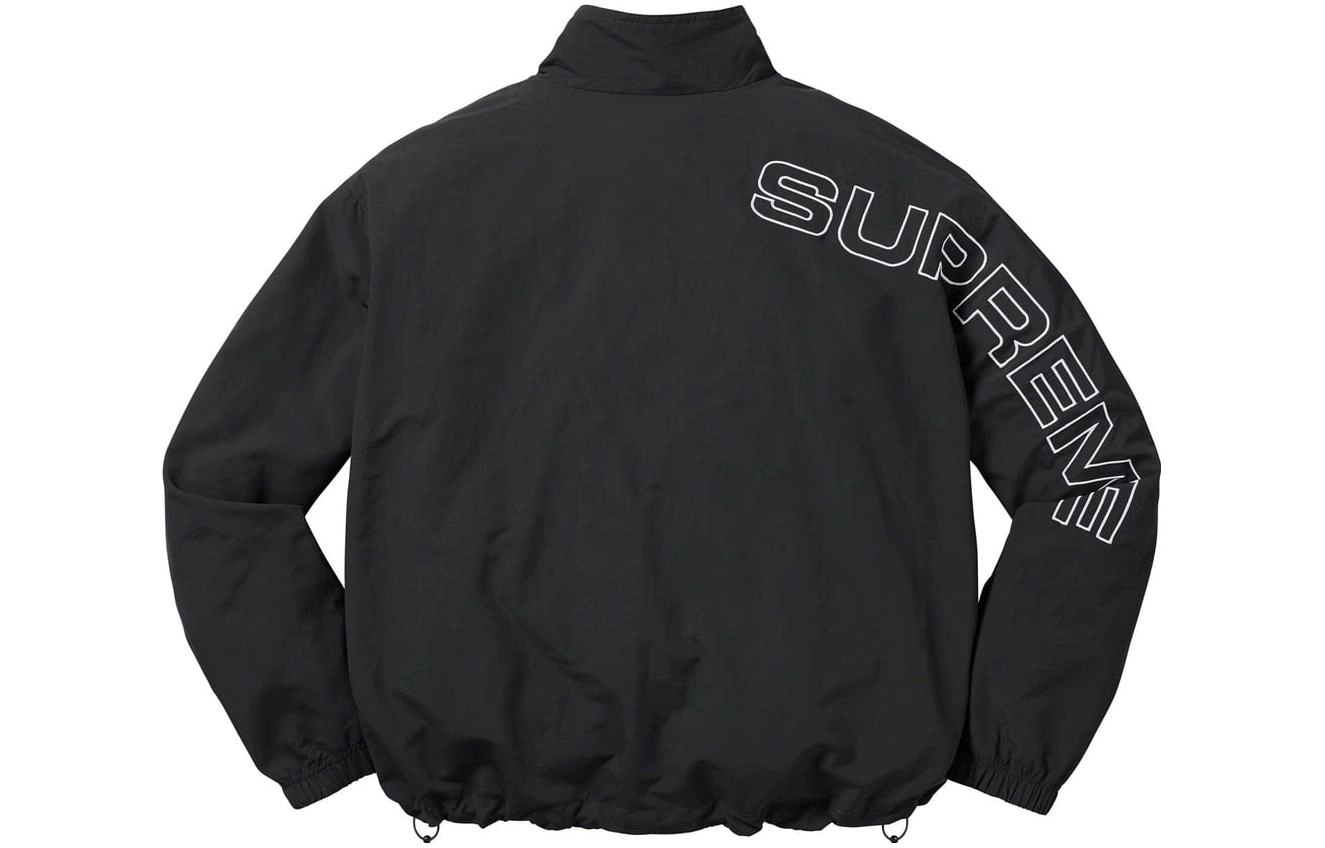 Supreme FW23 WEEK1 SPELLOUT EMBROIDERED TRACK JACKET Logo