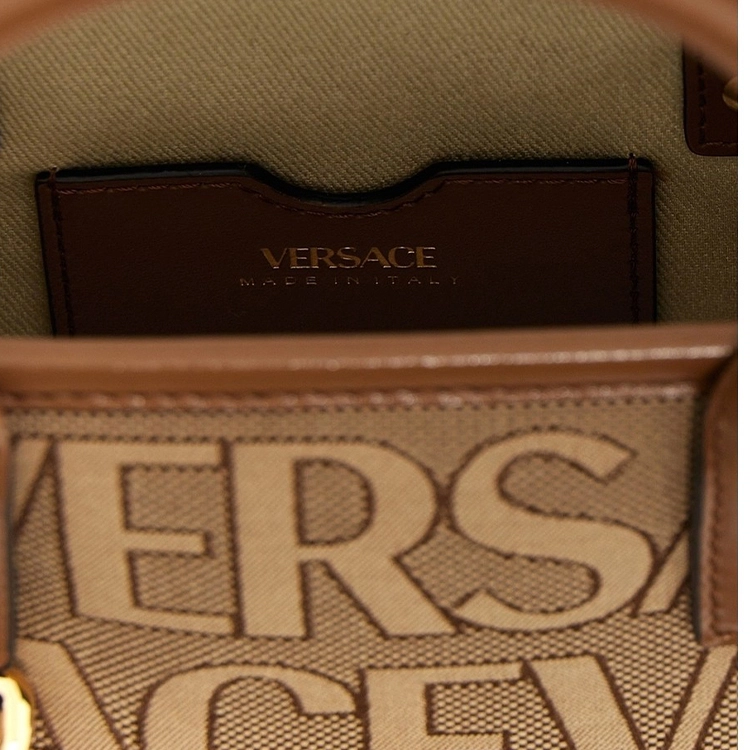 VERSACE Allover Logo Tote
