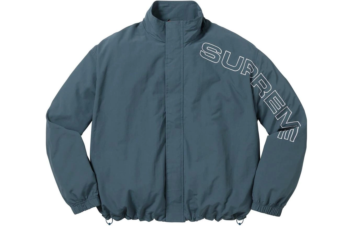 Supreme FW23 WEEK1 SPELLOUT EMBROIDERED TRACK JACKET Logo