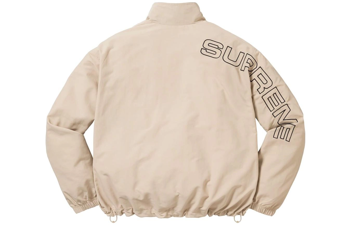 Supreme FW23 WEEK1 SPELLOUT EMBROIDERED TRACK JACKET Logo