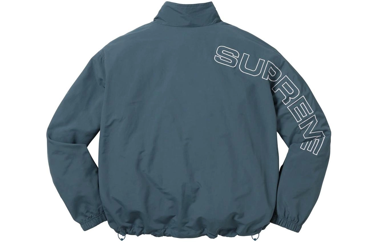 Supreme FW23 WEEK1 SPELLOUT EMBROIDERED TRACK JACKET Logo