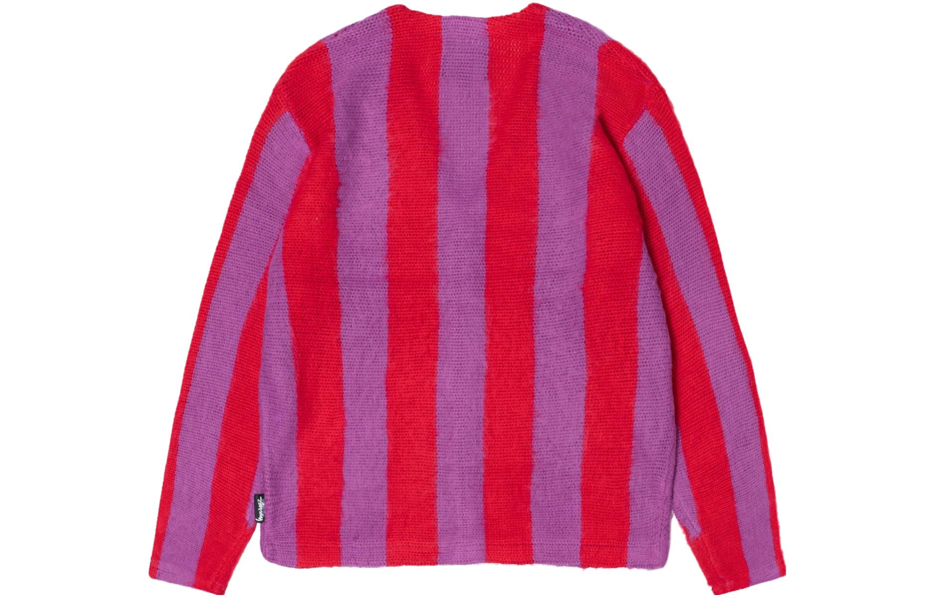 Stussy FW23 STRIPE BRUSHED CARDIGAN