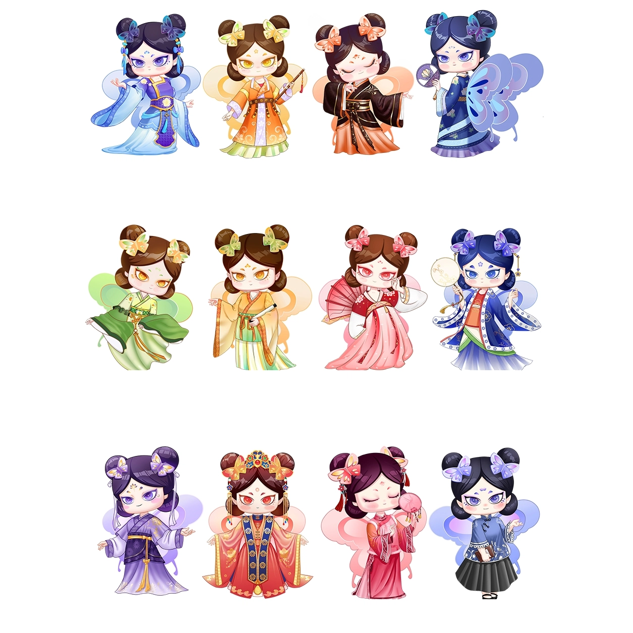 哲高积木 传承兽系列 南海蝴蝶朝代服饰收藏卡牌 卡牌周边