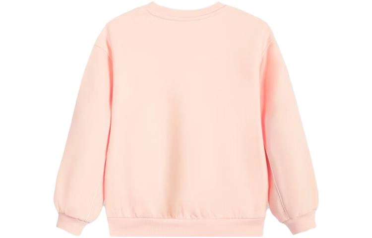安踏儿童 童装 卡通动漫字母抓绒圆领套头卫衣 女童 果冻粉