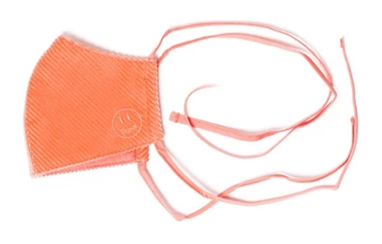Drew House corduroy face mask peach