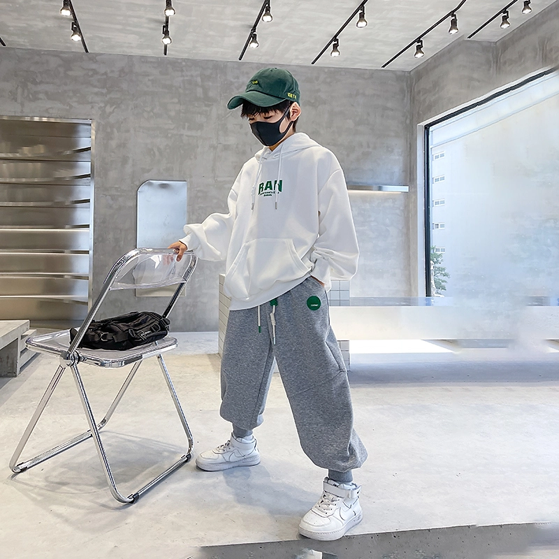 熊猫圆圆 童装 儿童装连帽卫衣新款男童中大童春秋季炸街上衣男孩秋季衣服