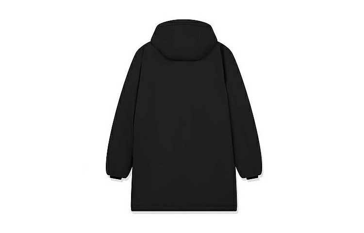 乔丹 男子训练系列 连帽字母印花防水保暖运动外套羽绒服 男款 黑色