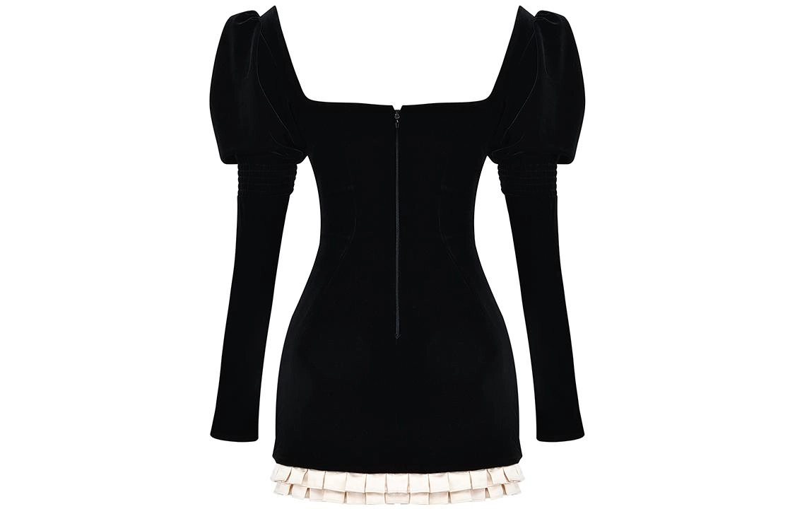 HOUSE OF CB AZARIABLACK VINTAGE CREAM MINI DRESS