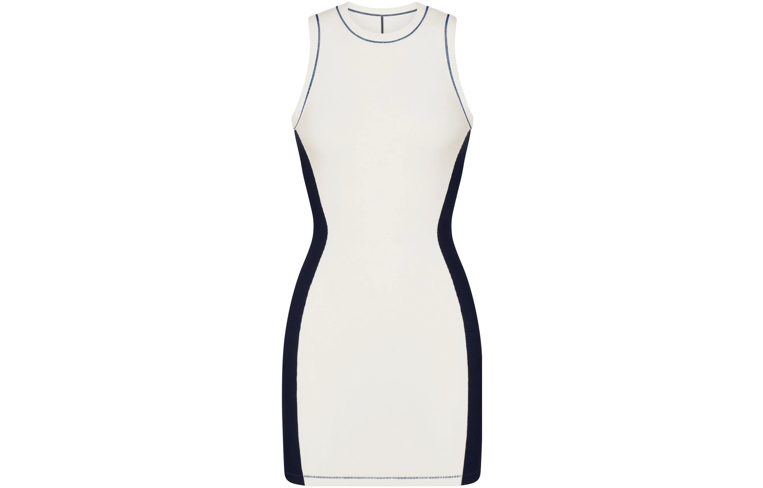 SKIMS COTTON RIB TANK DRESS MARBLE MULTI