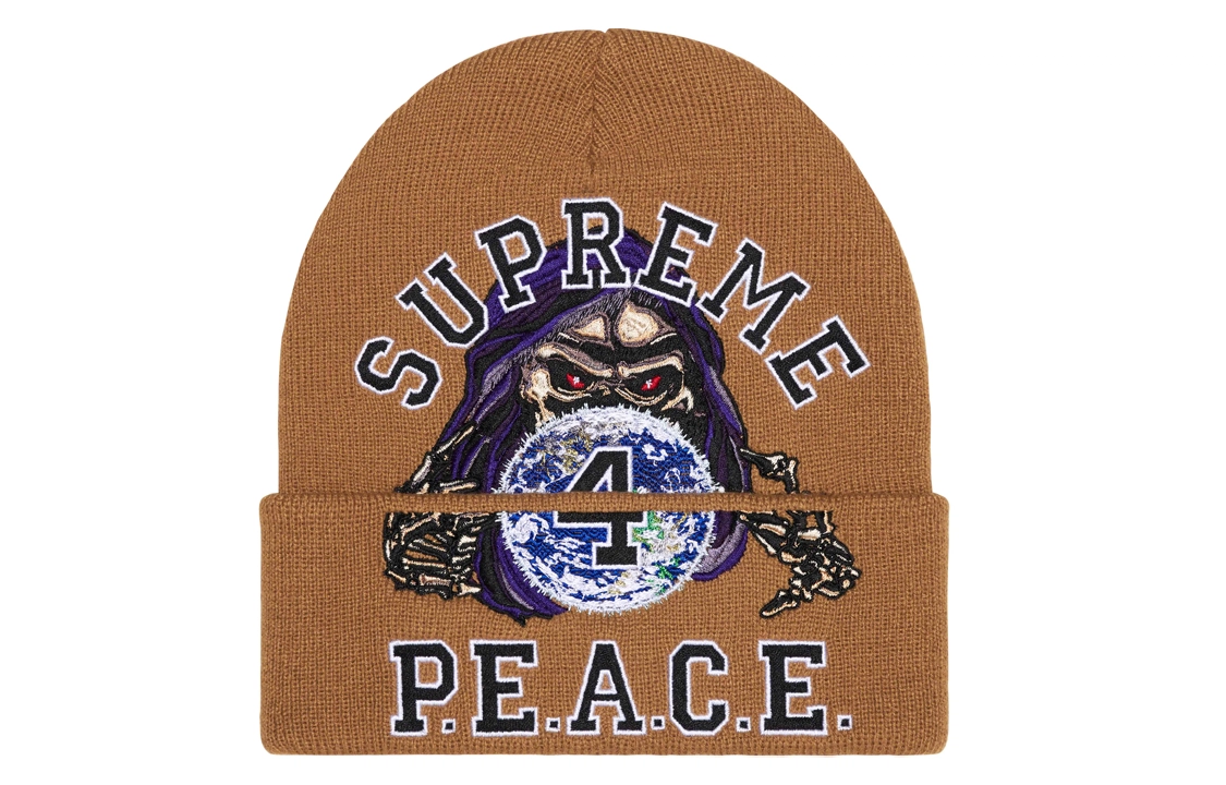 Supreme FW23 WEEK 11 PEACE EMBROIDERED BEANIE