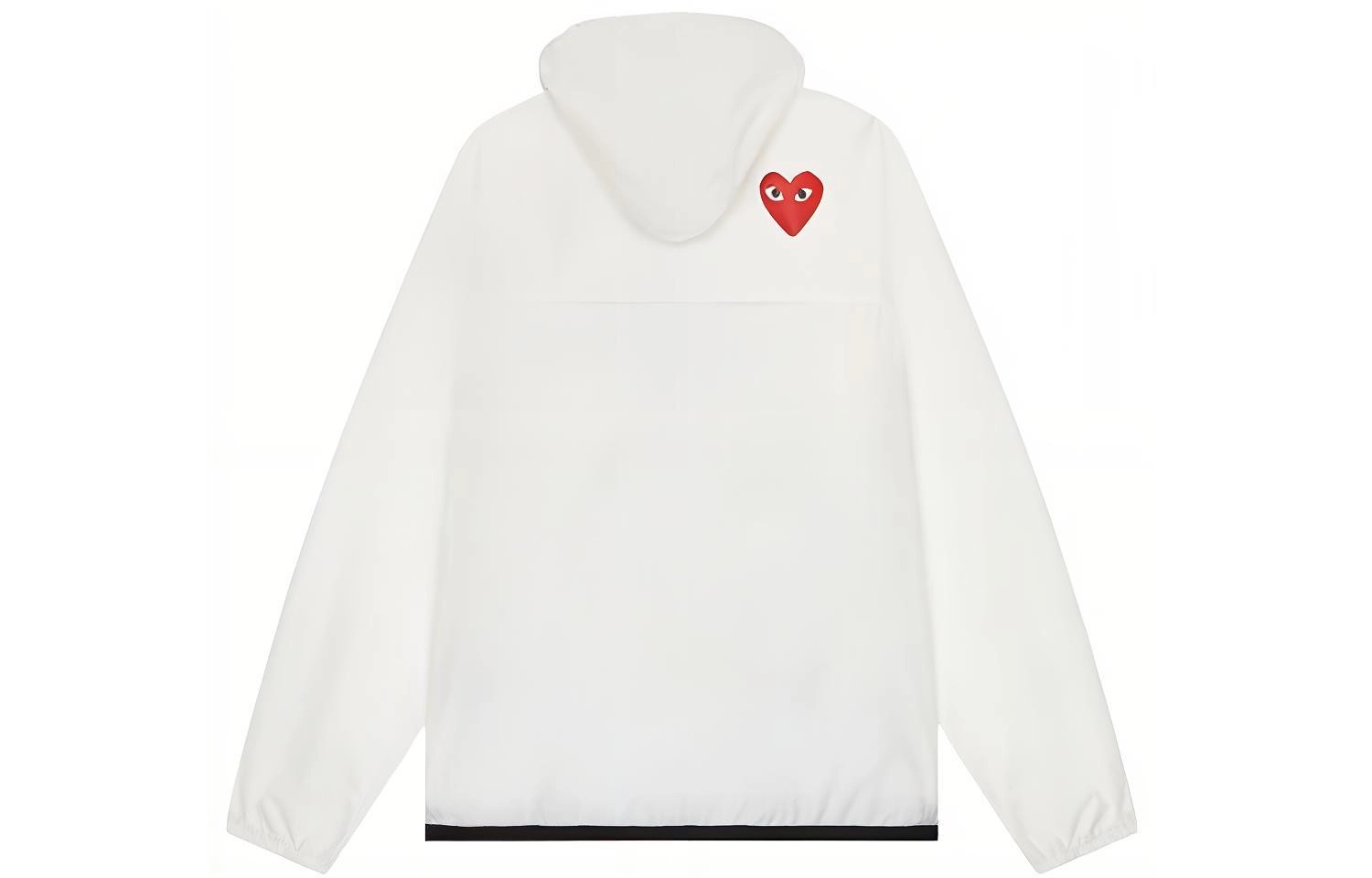 CDG Play x K-Way Zip Jacket White Logo