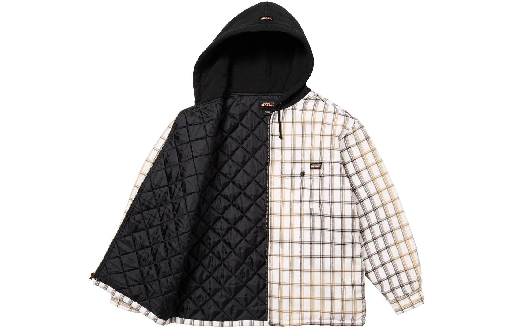 Supreme x Dickies FW23 WEEK9 PLAID HOODED ZIP UP SHIRT