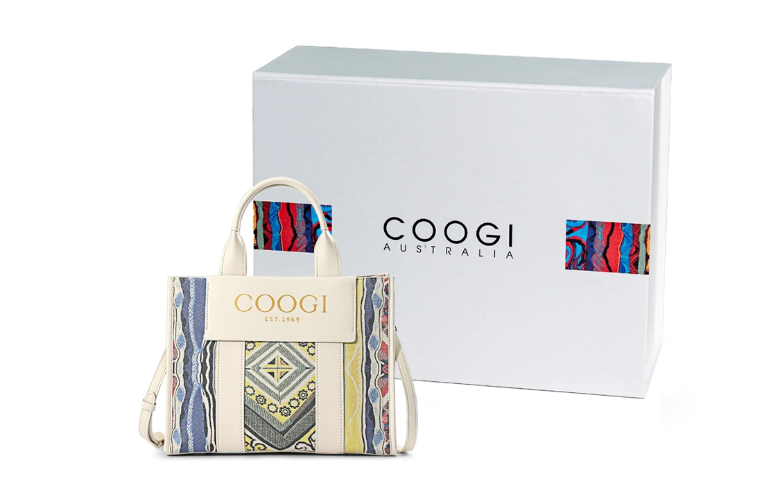 COOGI Sweater Pattern PU Tote